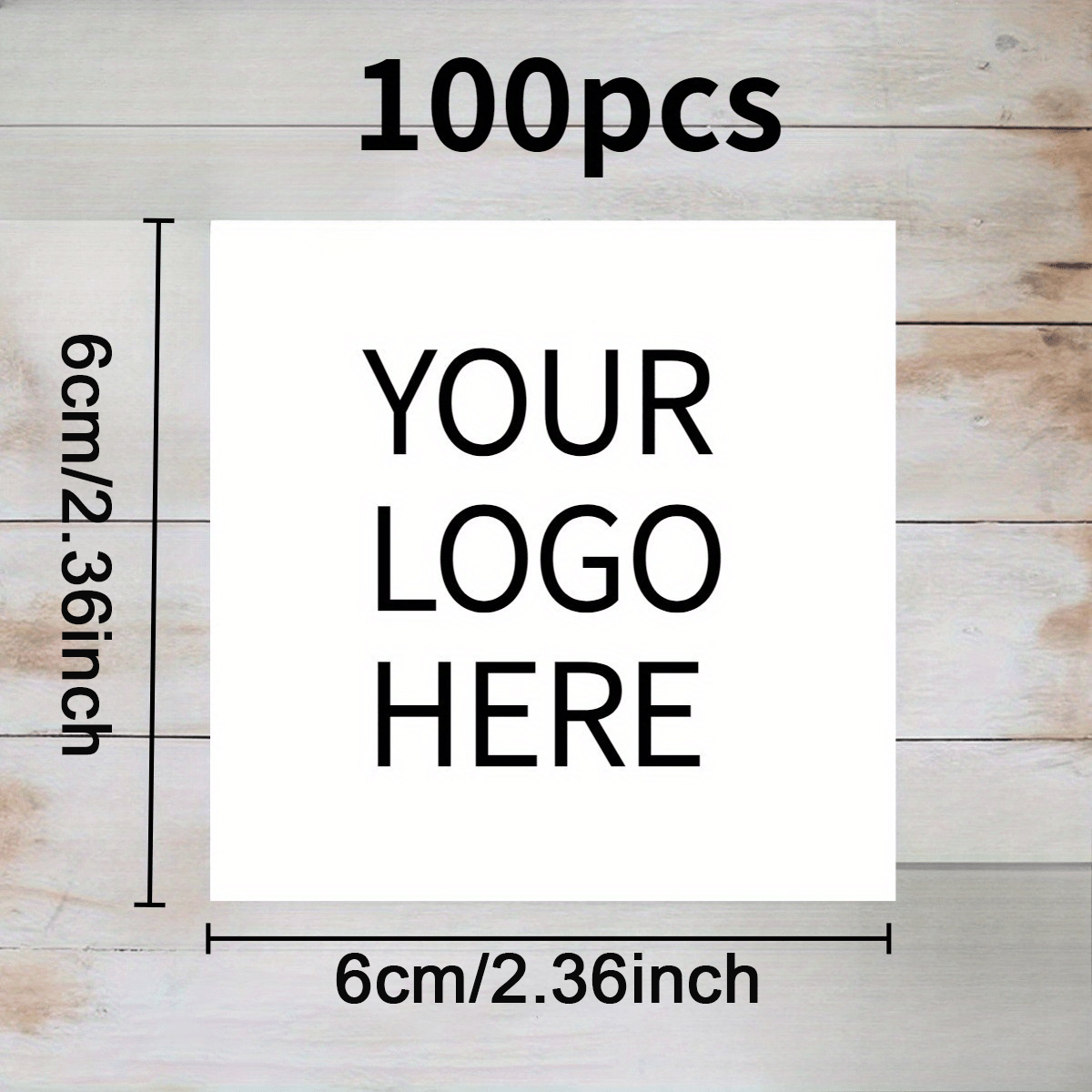 E-shop Personalisierbare, anpassbare 4 cm/5 cm/6 cm/1,57 Zoll/1,97 Zoll/2,36 Zoll weiße Hintergrund-Etiketten, quadratische wasserfeste Aufkleber - DIY