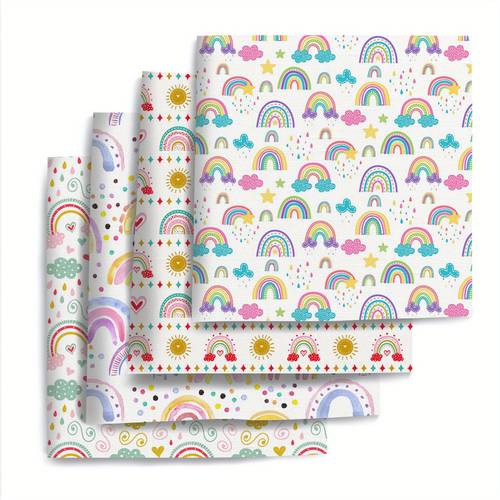 ow themed fabric bundle 4pcs assorted colors pre cut polyester quilting squares for c fts gift w pping quilt making 19 68x17 72inches sewing quilting c fting hand sewing doll fabric stitching suitable for quilting c fts a