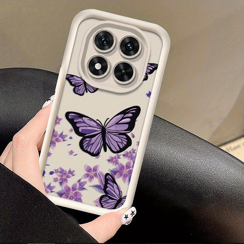 TEMU Funda para Teléfono - Cubierta Trasera Protectora con Diseño de Mariposa para Redmi Note 14 Pro 5G