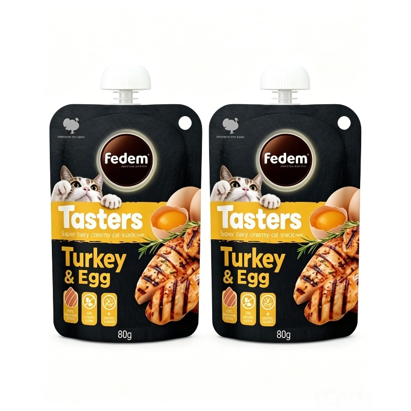 80g butter flavored turkey and egg yolk wet grain bag 90 moisture genuine high quality turkey protein resealable lid   beneficial for   portable   suitable for cats and dogs   by picky   Product details 7