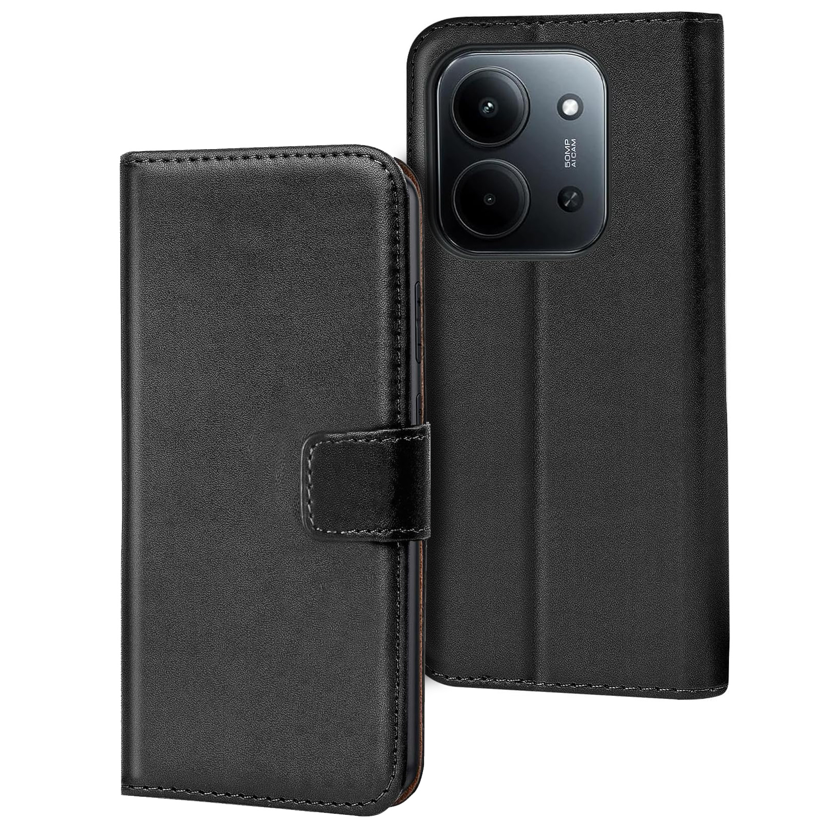 TEMU Phone Case: Mobile Phone Case For Xiaomi Redmi 15c, European Version, Book Wallet Case, Flip Cover Case, Synthetic Leather, Card Slots, Stand
