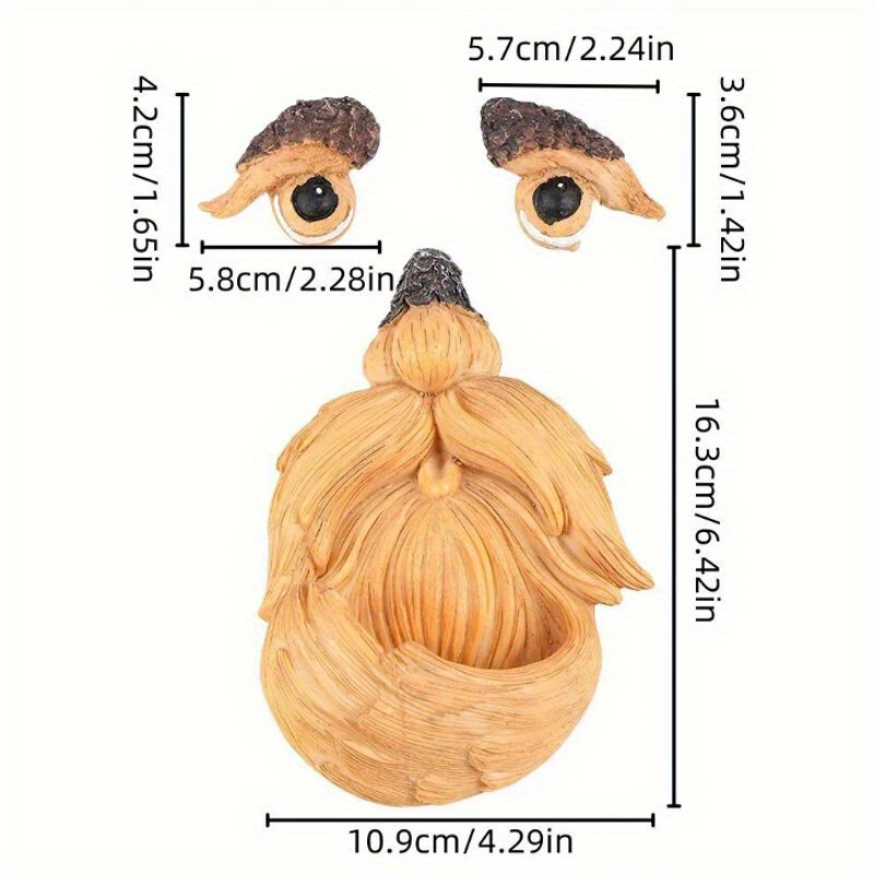 TEMU Bird Feeder Unique Tree Face Bird Feeder Garden Yard Decoration Outdoor Whimsica