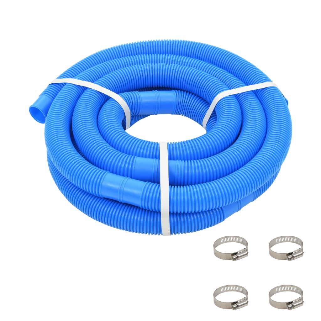 Garden Hose, Pool Hose, Pool Hose With Clips Blue 38mm 6 M (free Shipping)