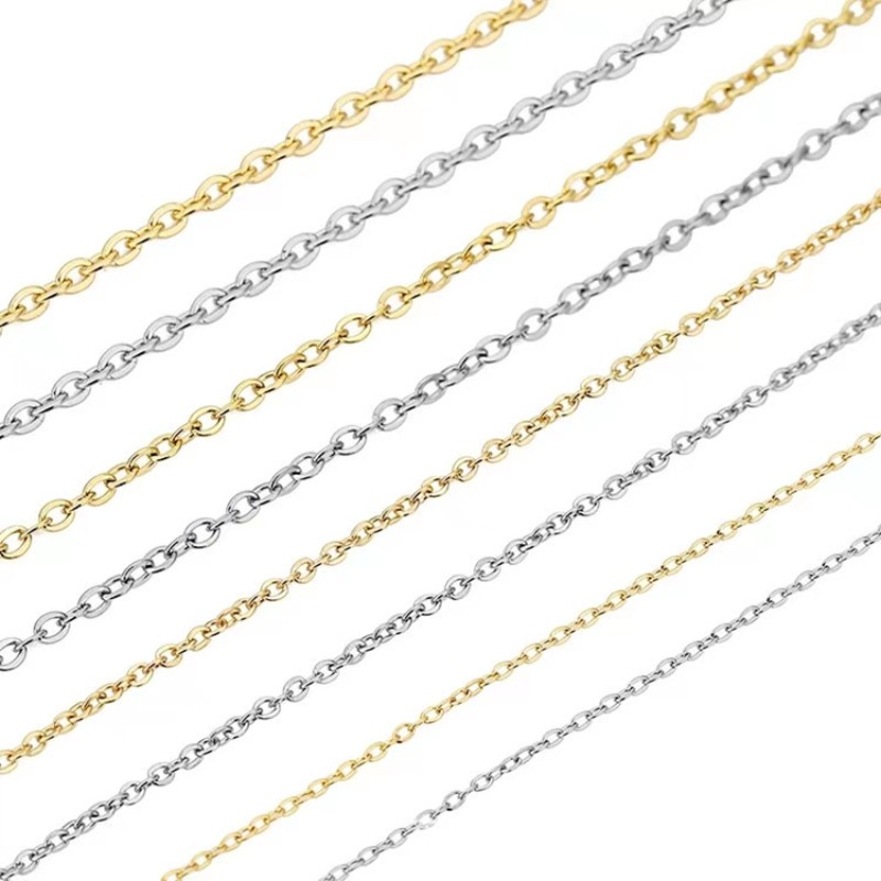 5pcs Stainless Steel O-Shape Chain Necklace Set