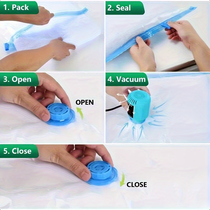 12 13 vacuum sealed travel compression bags roll   saving design for home and   waterproof and dustproof storage bags a must have for organizing luggage Product details 1