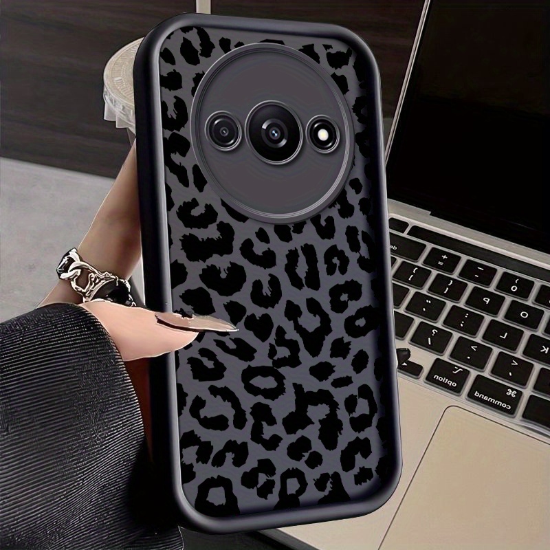 TEMU Suitable For Xiaomi-redmi A3 Phone Case, Soft Full Wrapped Edge, Trendy Male And Female Leopard Print Illustration, Anti Drop