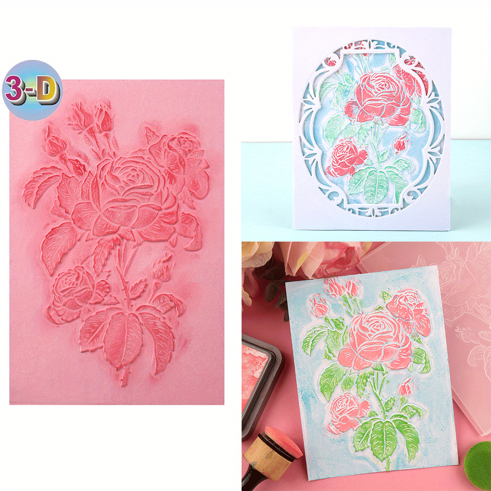 Plastic Embossing Folde A6 Size Small Flowes Patten Pape