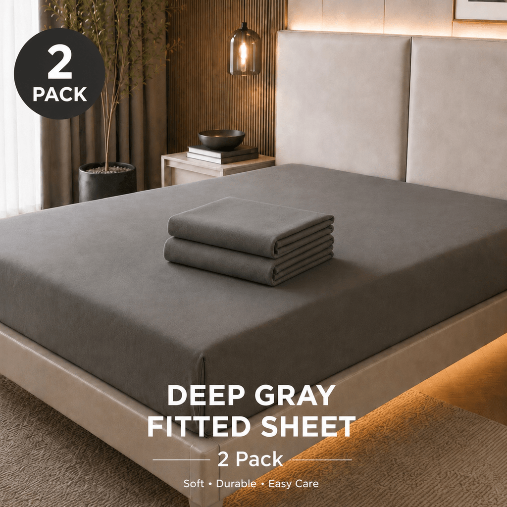 Image of Two-pack Of 100% Fitted Sheets, 90*200 Gray. Soft And Breathable, With 28-30cm Deep Pockets, Fully , Suitable For Bedrooms, Guest Rooms, Dormitories, Apartments, Rvs, Hotels, Vacation Homes, Etc.
