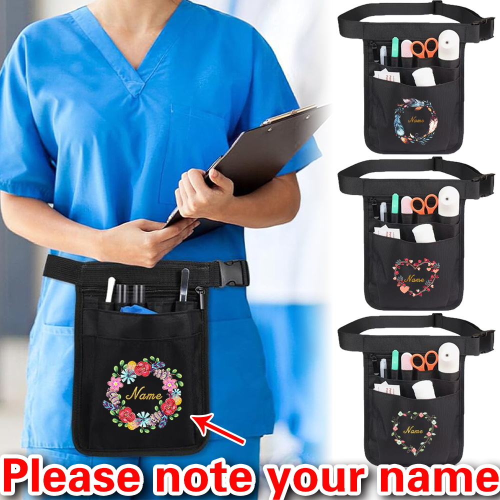 

Personalized Nurse Waist Bag, Custom Name Fanny Pack Toolkit For Doctors & Nurses, Scissor Treatment Instrument Waterproof Organizer With Multiple Pockets