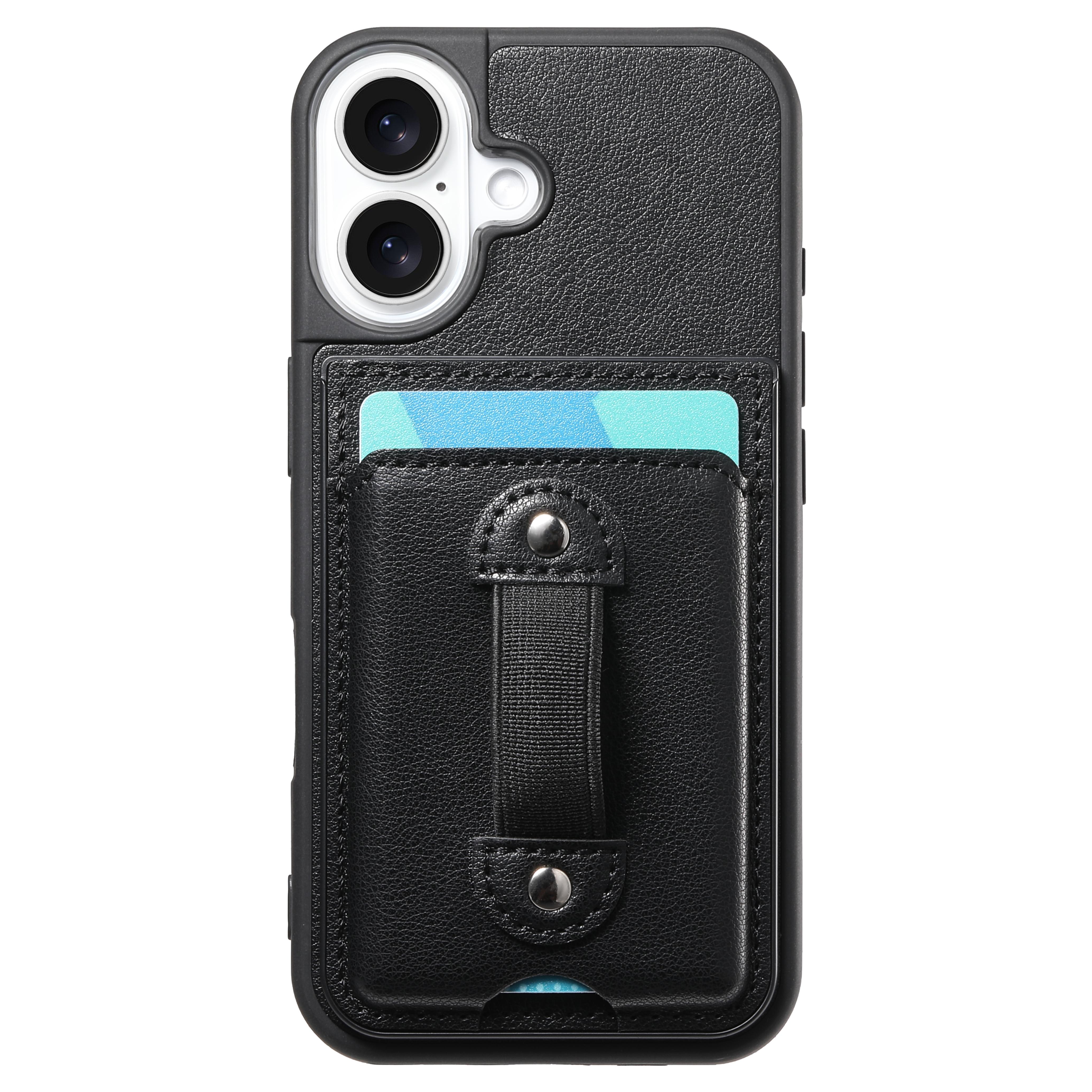 TEMU Phone Case - A Phone Case Designed For Iphone Series, Featuring An Integrated Card Holder For Cards, And Equipped With An Elastic Wrist Strap,