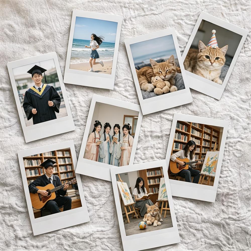 TEMU Christmas Photographs Polaroid Photo Customization, Modern Minimalist Literary Style, Hd Printing, Unique Personalized Gift, Suitable For