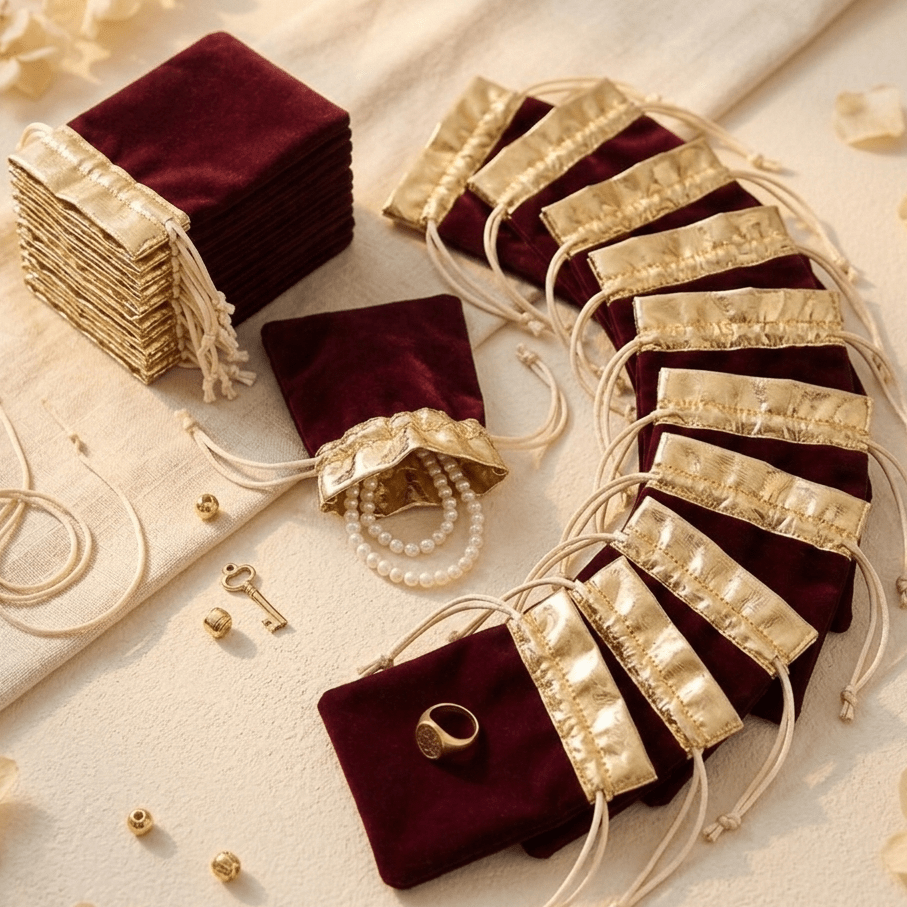 TEMU Gift For Her/him 30-piece Velvet Jewelry Pouches With Drawstring Gift Bags For Jewelry Packaging, Wedding Favors, Party Small Gift Pouches,