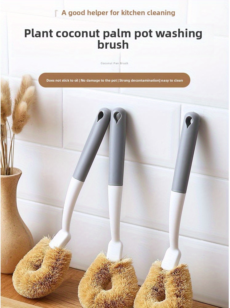 long handle multifunctional pot brush   kitchen cleaning brush dish brush pan brush sink counter brush durable cleaning tool Product details 0