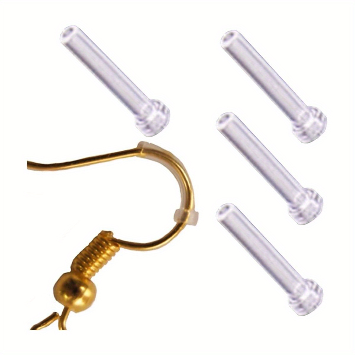 TEMU Metal Allergy Piercing Cover, Piercing Post Resin, Piercing Guard, Light Beige Protector, Silicone Cover, Just To Piercing Needles, Allergy