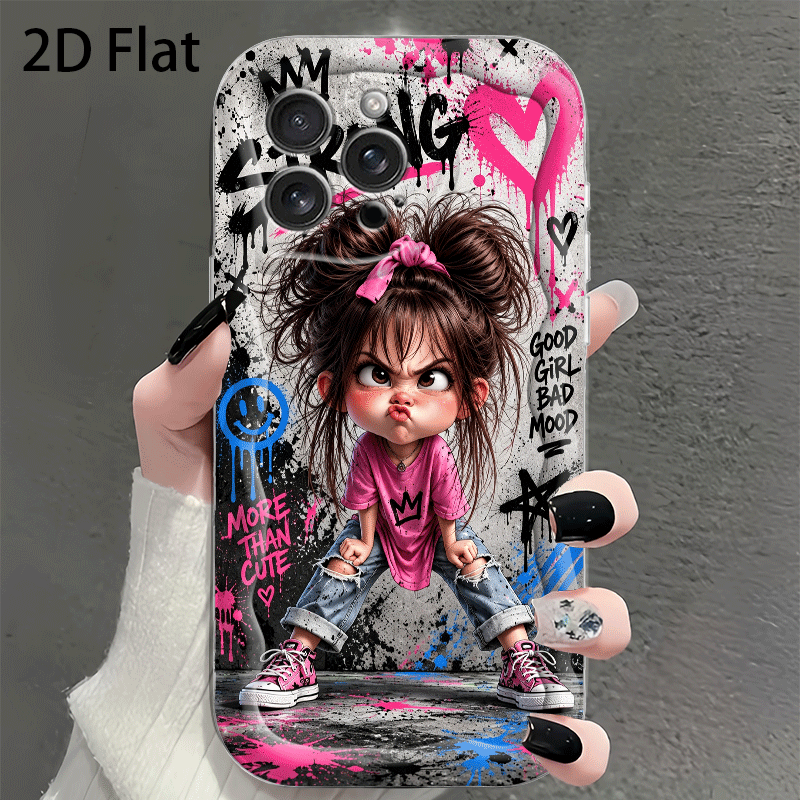TEMU Phone Case - 2d Flat Trendy Cool Picture Phone Case Suitable For Iphone 18 17 16 15 14 13 12 11 Pro Xs Xr Xsmax 7 8 6 6s Plus 16e 17e Full