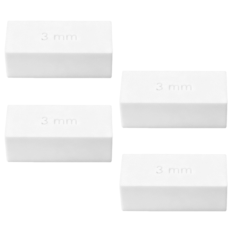 TEMU 4pcs White 3d-printed Adjustable Cabinet Gaskets Suitable For Thin Wood Panels, Multi-scene Spacers For Drawer Fixing, Slide Installation &