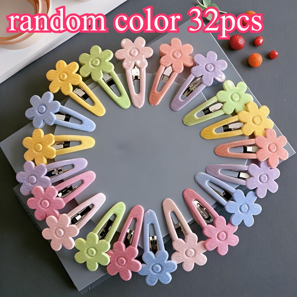 TEMU Random 32pcs Bb Clips, Versatile For Daily Commutes, Securing Flyaways, A Makeup-like Atmosphere, And Used As A Small Holiday Gift For
