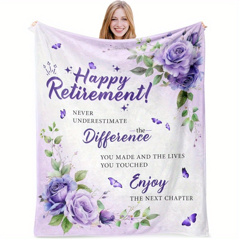 

1 Set 51.2 *59.1 's Day Fluffy Blanket For Women 2024, Retired For Women, Female , For Coworkers Nurse Teacher, For