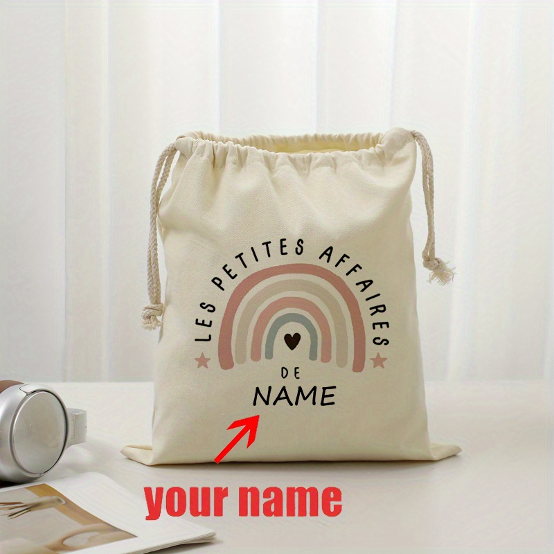 TEMU 1 pièce Pochette de voyage de rangement à cordon de serrage personnalisée de pour sèche-cheveux, organisateur de sèche-cheveux, étui pour bijoux