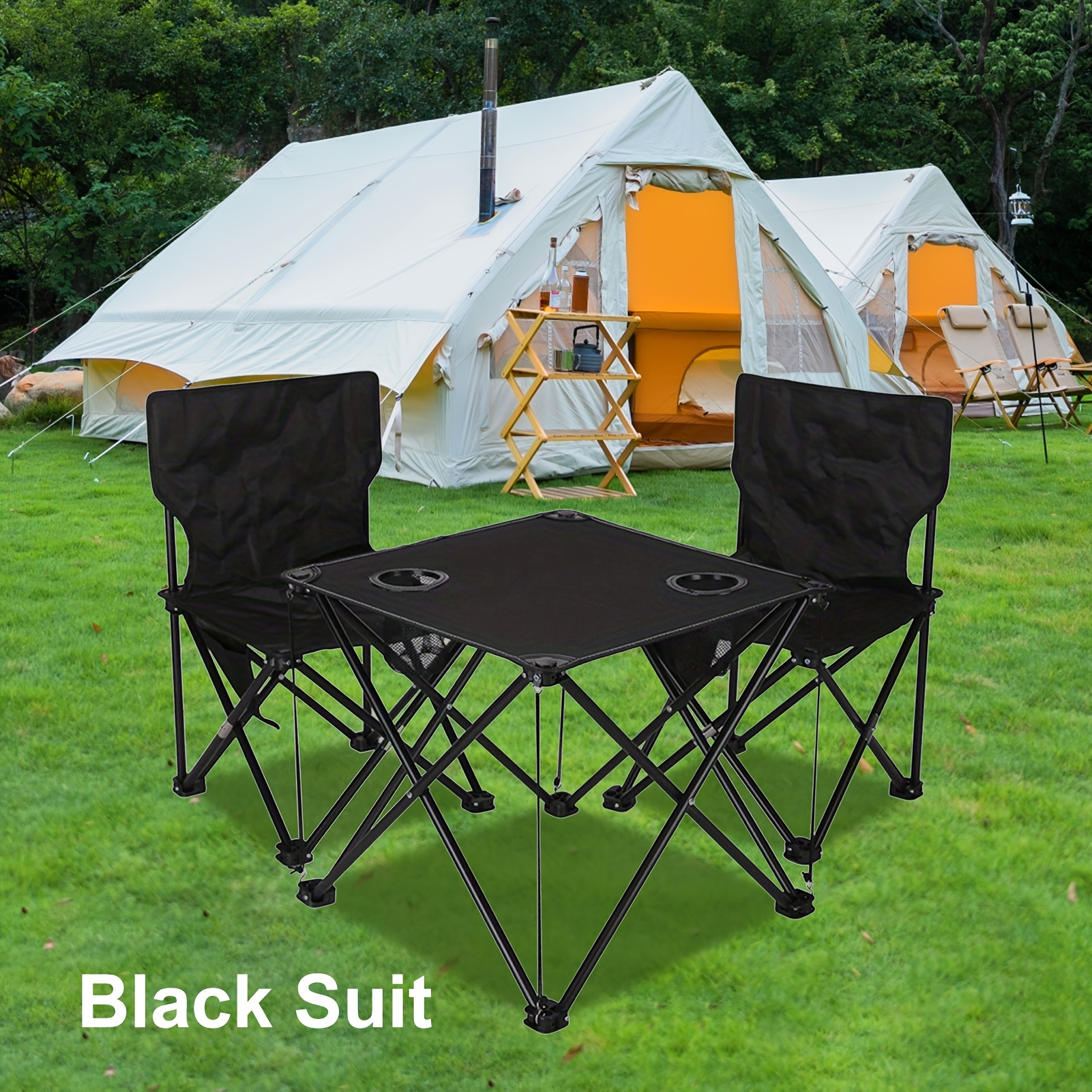 3pcs/1pc New Outdoor Folding Table and Chair Set, Portable Table and Chair,  Suitable for Outdoor, Picnic, Beach, Party, Outdoor Camping Table and