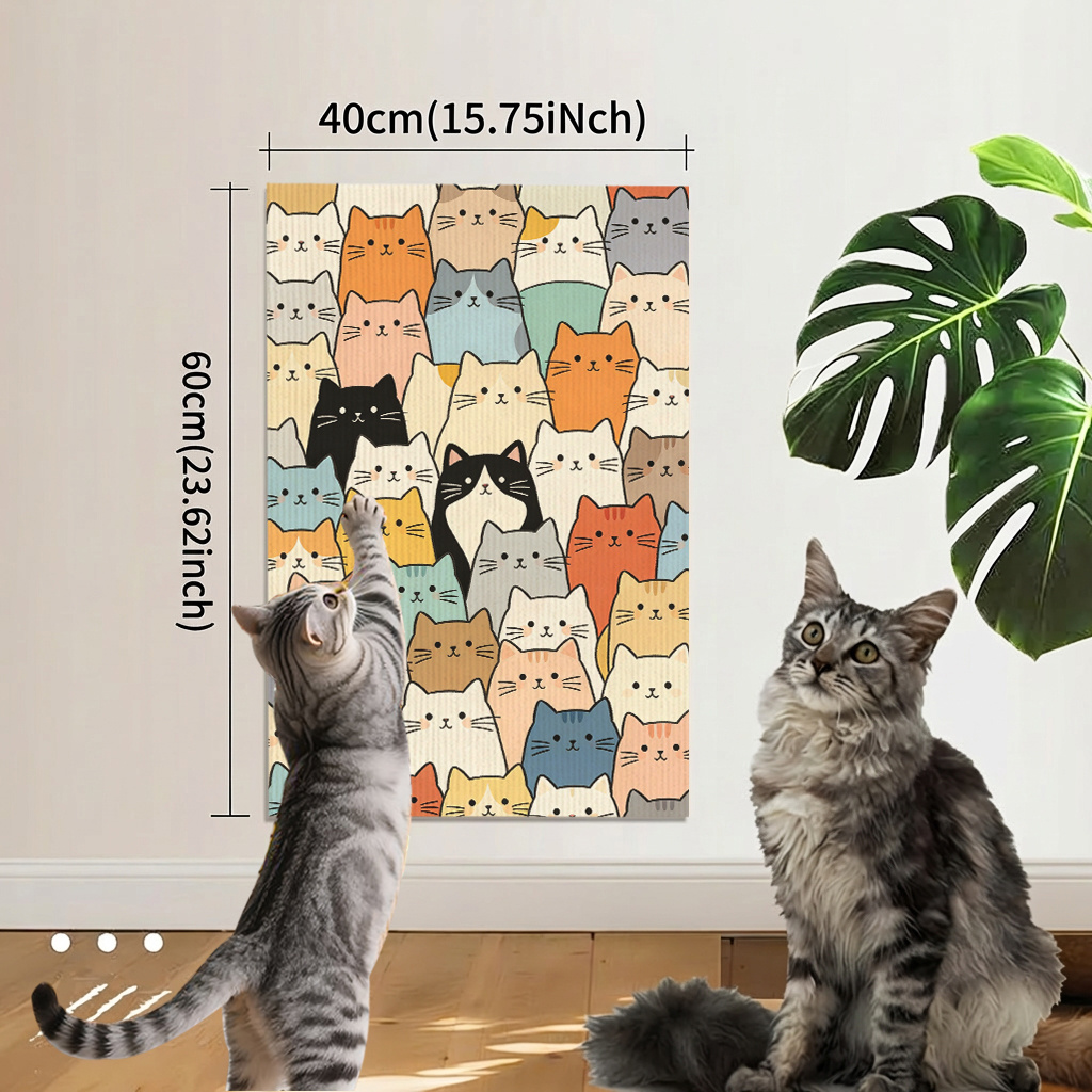TEMU 【壁や家具に貼るだけ】猫用爪とぎボード。ソファエリアの保護、爪とぎ・のニーズを満たす。丈夫な設計で、猫が遊べるインタブな室内猫用品。