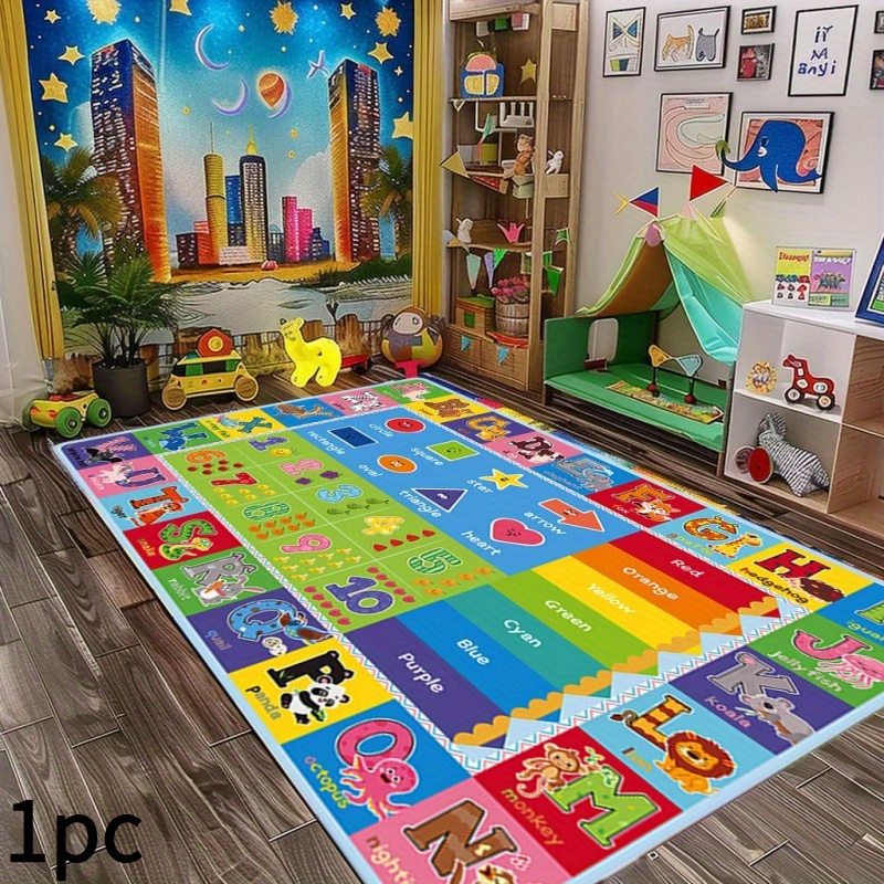 ABC Educational Rug, Non-Slip Play Mat for Kids
