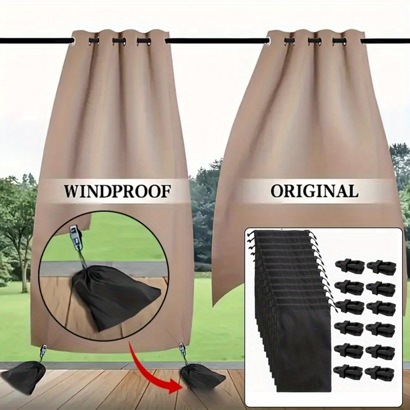   30pcs heavy duty windproof sandbags with clips weight bags durable plastic black sandbags for outdoor use secure weighted anchors for tents     arches   backyards 0