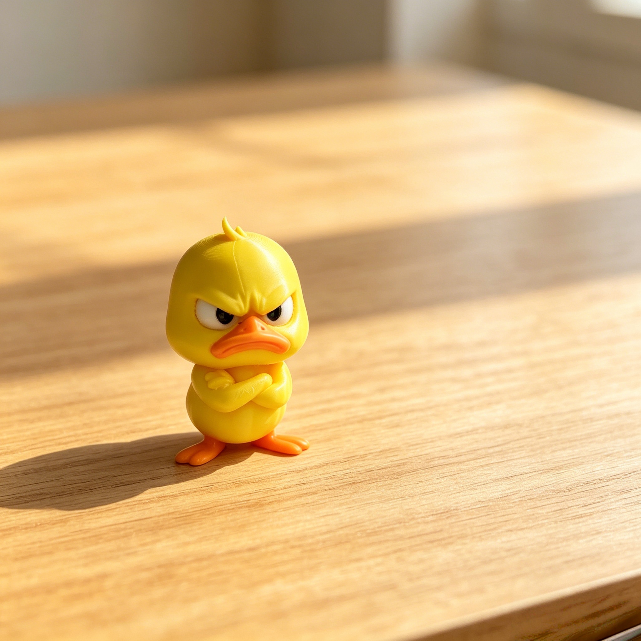 item picture 1pc Grumpy Little Yellow, Healing Angry Duck Figurine, Office Stress Relief Gift, Student Desk Decor, Quirky Little Duck Plush, Tsundere Duck Desktop Ornament, Perfect Gift for Children
