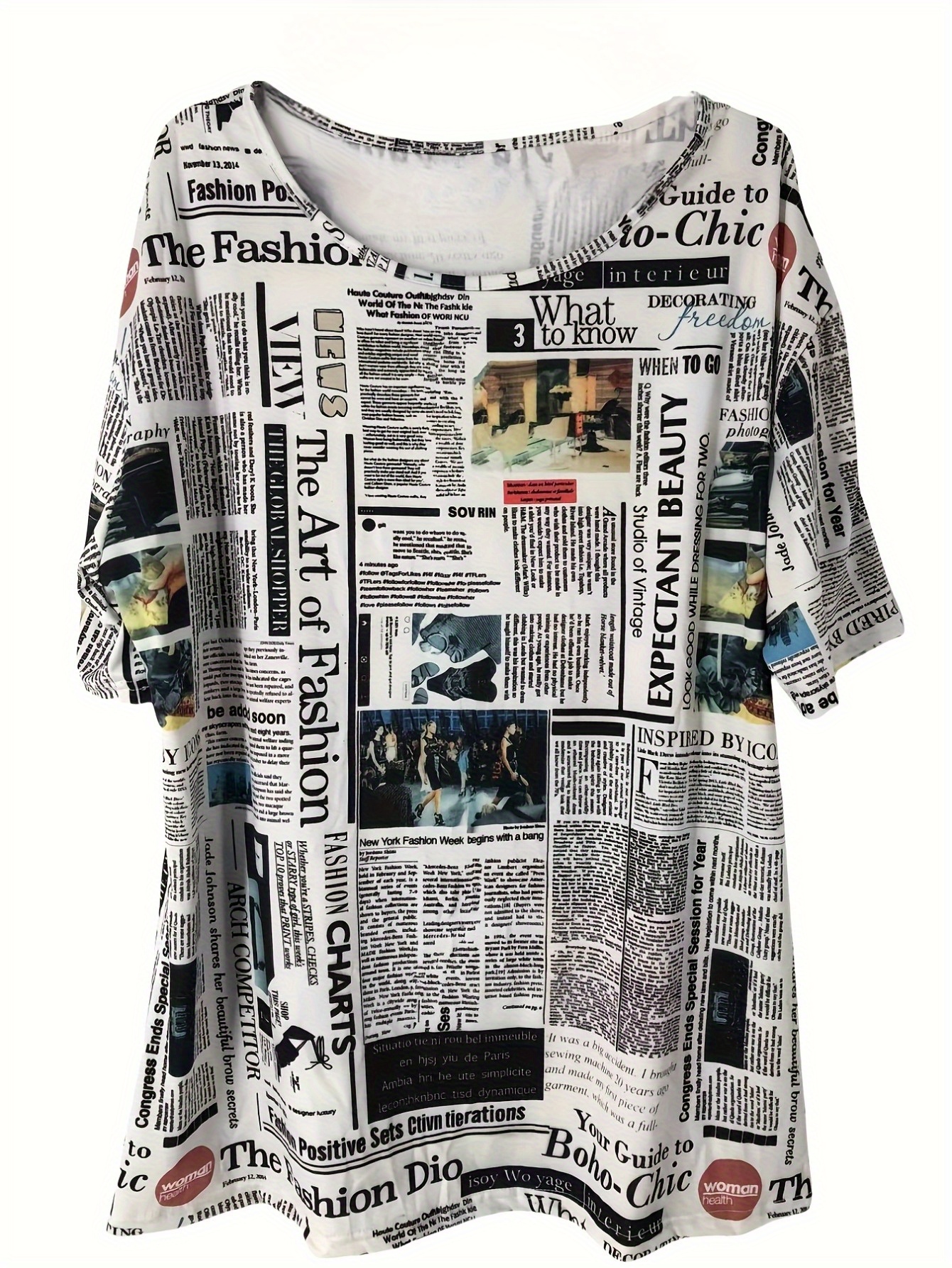 newspaper shirt sold on Temu United States