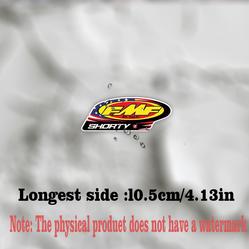TEMU Calcomanías de vinilo FMF Exhausts Shorty para motocicleta todoterreno, calcomanías duraderas autoadhesivas para coche, adecuadas para