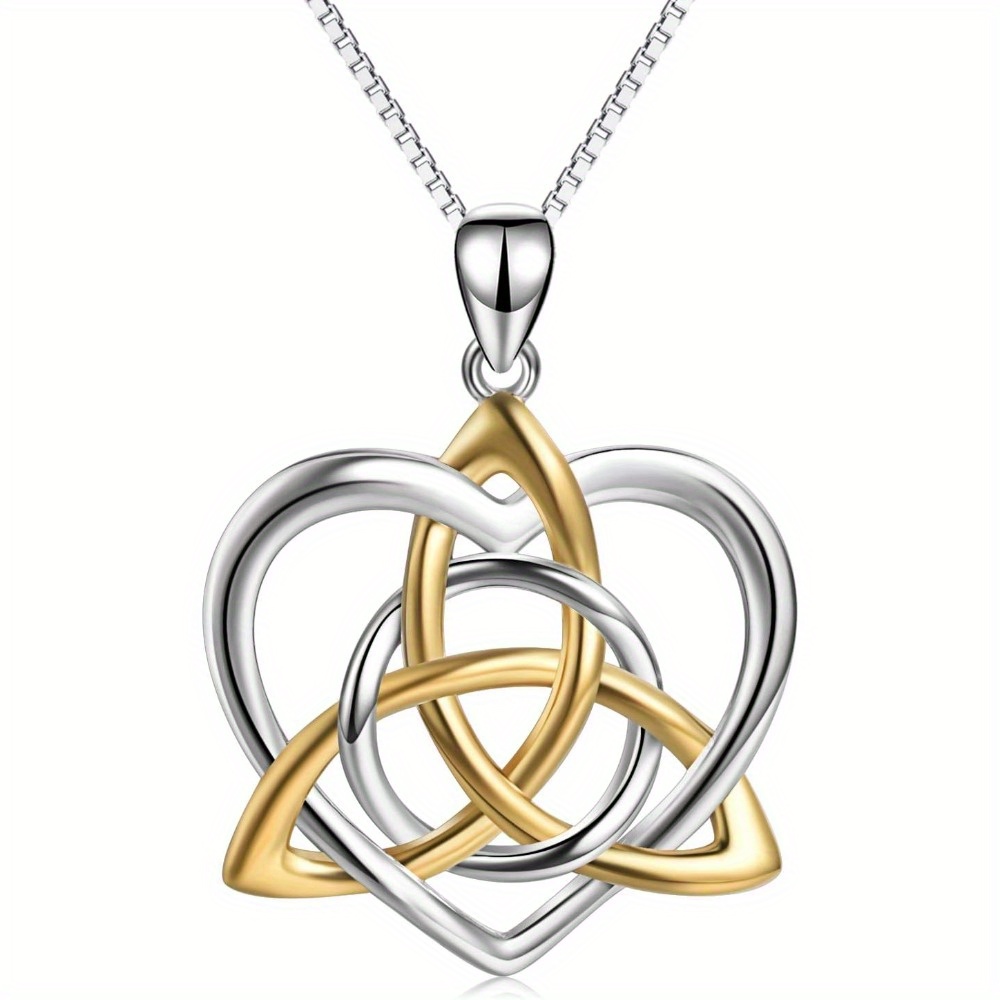 TEMU Necklace Gifts Good Luck Irish Vintage Love Knot Pendant Necklace Christmas Gifts For Women Mother