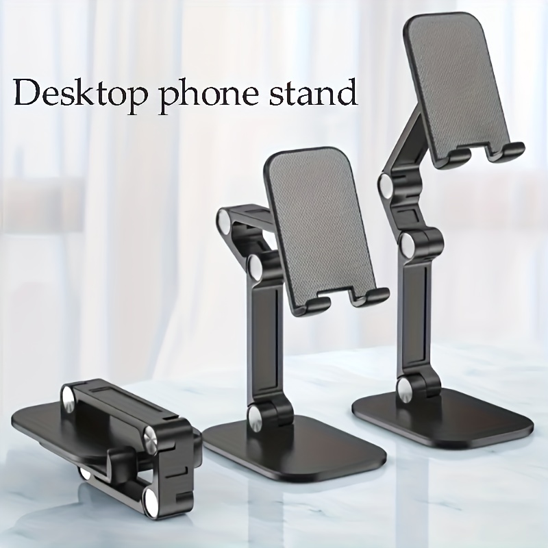 1 adjustable phone stand made of abs material foldable and detachable compatible with 10 16 27 94cm smartphones ipads tablets with non slip and scratch resistant pads desktop stand black adjustable small item holder foldable design