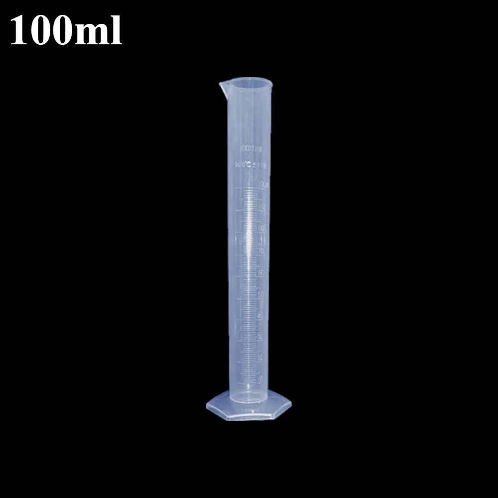 1pc 50ml/100ml/250ml/1000ml Transparent Plastic Measuring Cylinders With Graduations, Laboratory Testing Tubes
