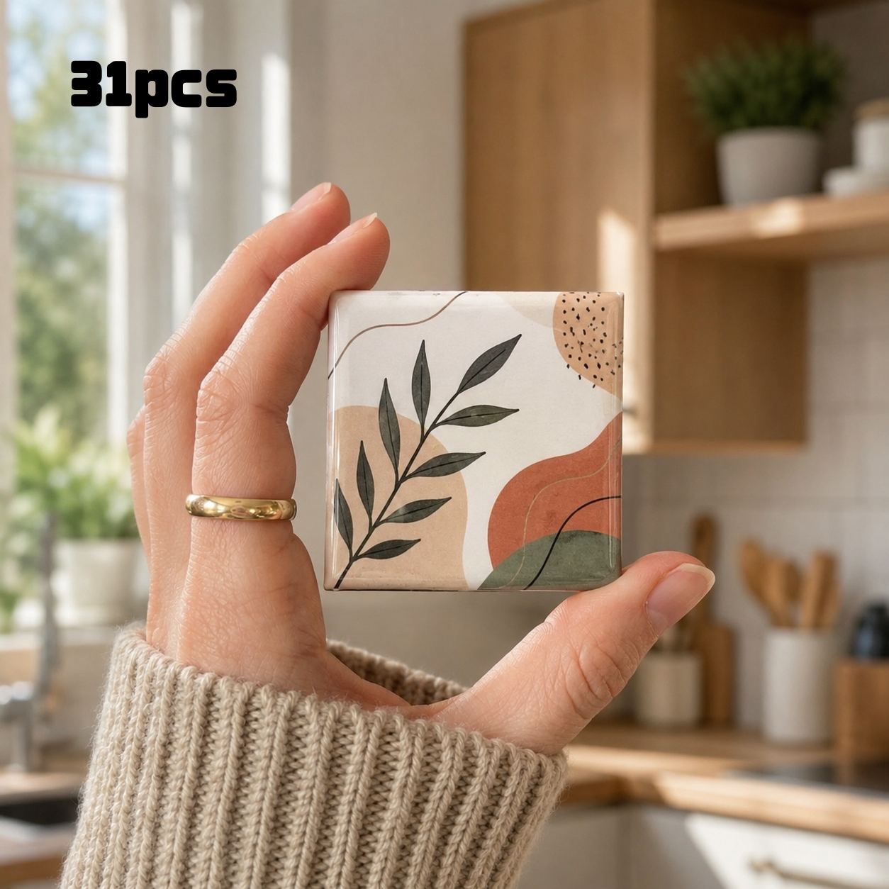 TEMU 31pcs Custom Photo Refrigerator Magnets, Personalized Refrigerator Magnets, Square Photo Magnets, Suitable For Refrigerators, Preserving