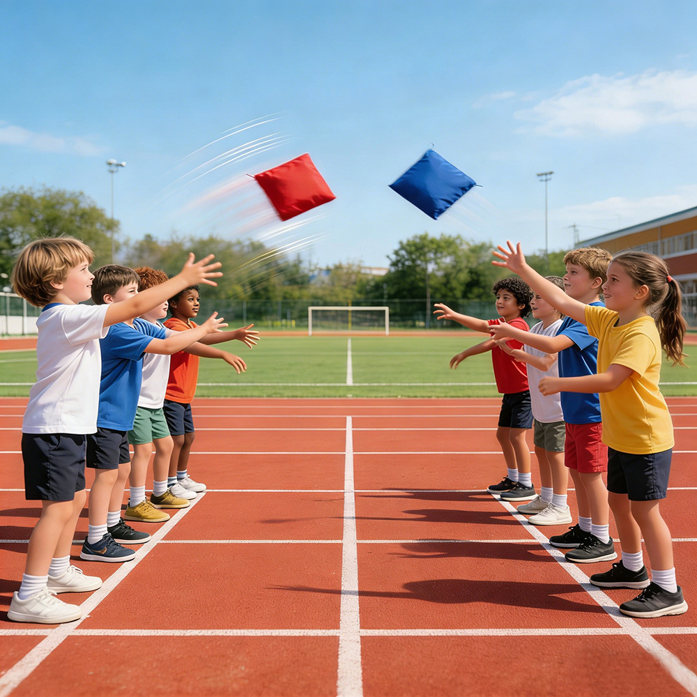 4pcs Colorful Kids Bean Bag Toss Outdoor Toy