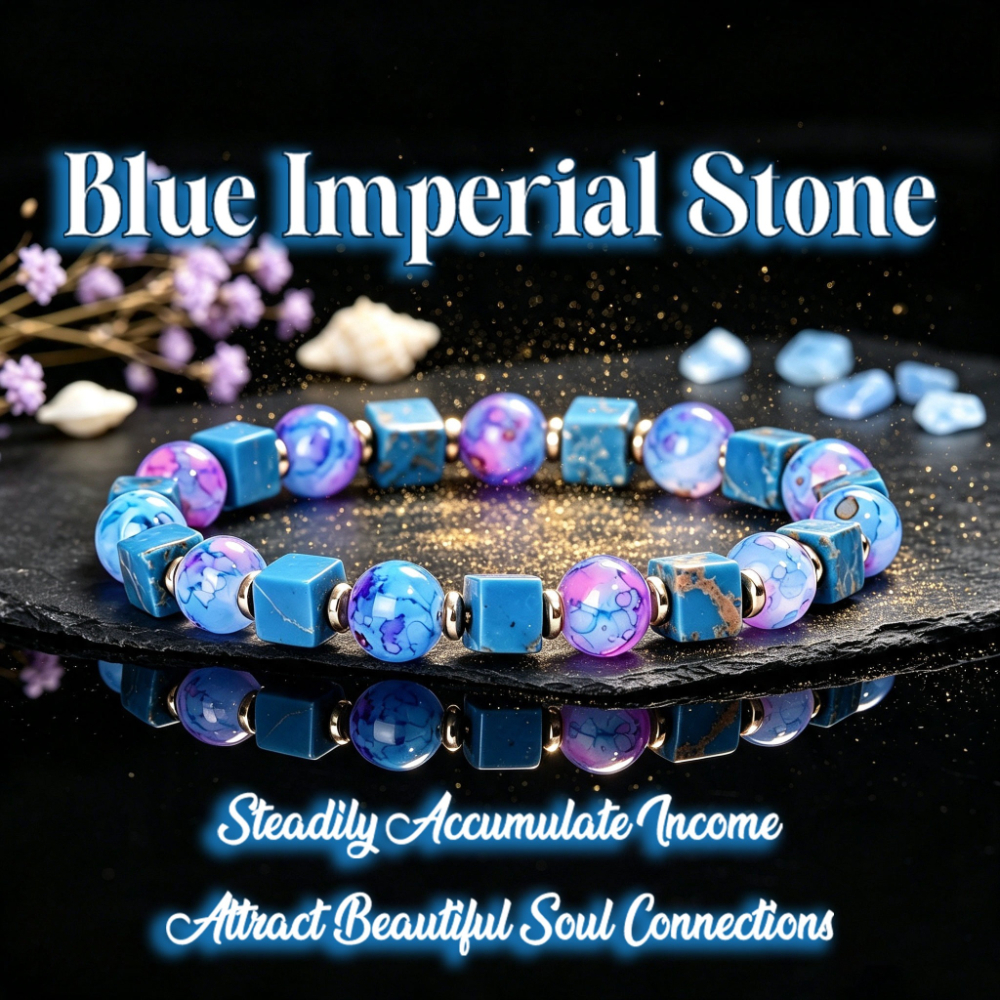 TEMU Bracelet SQNUTQ en bleue naturelle avec perles tourbillonnantes bleu-violet - Bohème adapté aux , bijou cadeau d' pour hommes et femmes, unisexe