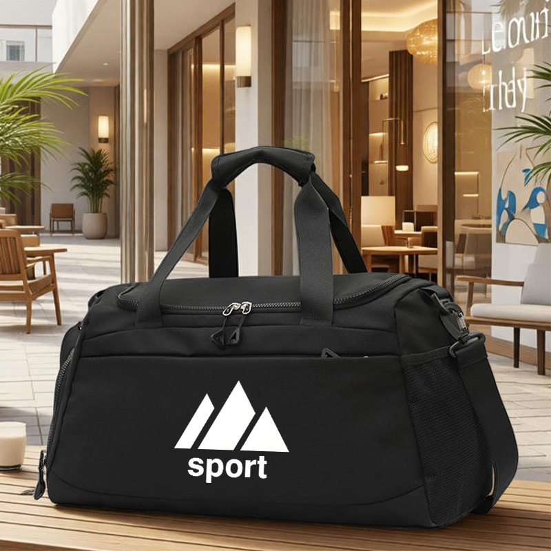 TEMU 1pc Sport Printed Men's Shoulder Bag, Large Capacity Sports Luggage Bag, Lightweight Weekend Overnight Bag, Adjustable Shoulder Strap, Separate
