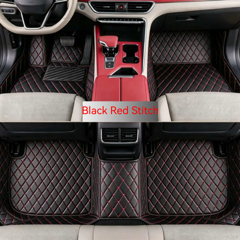 TEMU Full Coverage Waterproof Pu Leather Anti-slip Car Floor Liners Compatible For Vw Golf 7 (2012-2017) Driver/passenger/rear Seats & Trunk