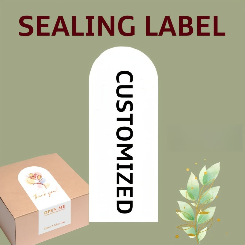 TEMU 50/70 Custom Adhesive Labels - Personalized Stickers With Logo, Photo, - High Quality White Large Rectangle Sealing Labels, Suitable For Gift