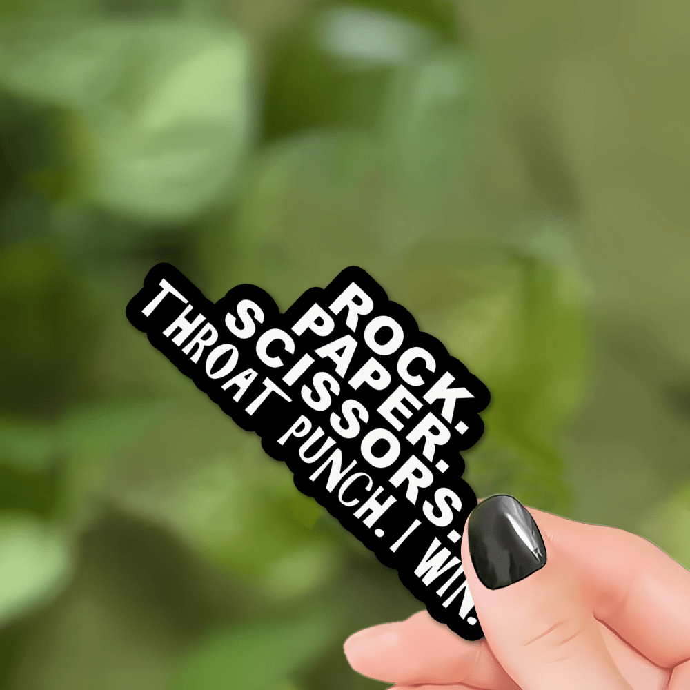 

Funny Rock Sticker - Waterproof, Tear-resistant, High- For Phones, Laptops, Water Bottles - Humorous Gift For