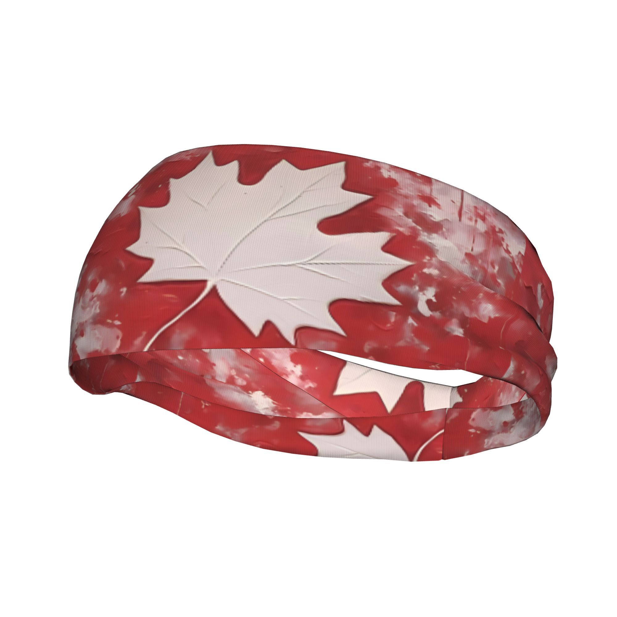 TEMU Bandeau de sport 2D avec motif feuille d'érable canadienne, idéal pour l'extérieur
