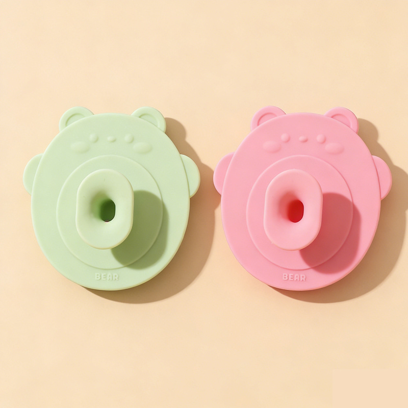 TEMU 2pcs Bear Hair Washing Brush Set - Children's Bathroom Hair Washing Brush For Removing Scalp Dirt, Bath Brush For Kids, Children's Massage Hair
