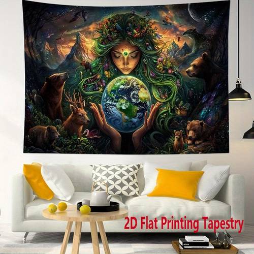 2d flat 2d flat a tapestry featuring a 2d flat print designed for festive occasions made from polyester it showcases a theme with a design suitable for wall decoration in homes living rooms bedrooms gardens
