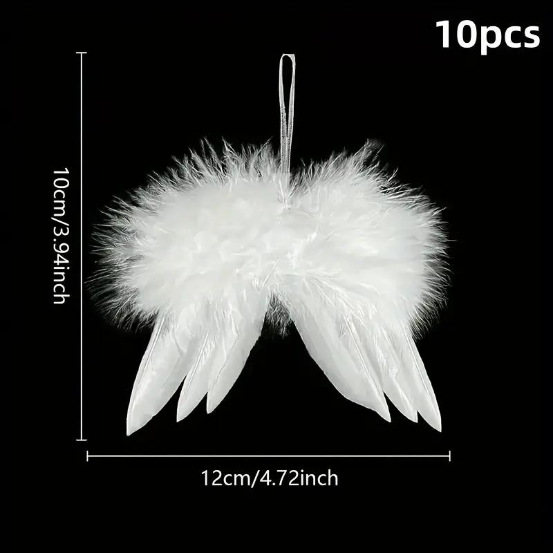 10pcs Daytime Wing Christmas Decorations - Elegant Feather-like Design, No Electricity Required, Easy To Hang On Christmas Trees, Wreaths, Garlands, And Handicrafts - Perfect For Decoration