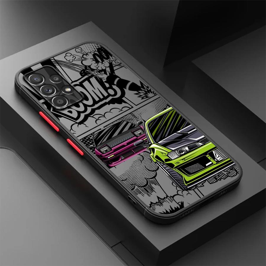 TEMU Phone Case: Phone Cover Case Suitable For For Galaxy A54 A56 A36 A17 A15 A72 A25 A33 A23 A14 A35 A34 A53 A16 A26 A52 A55 A73 Japanese Car Art