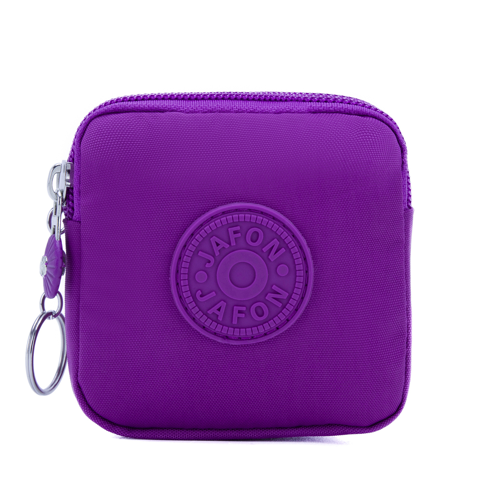 TEMU 1X Porte-monnaie en nylon à fermeture éclair Mini portefeuille pour femmes Carte de crédit Carte d'identité Clé Écouteur Pochette