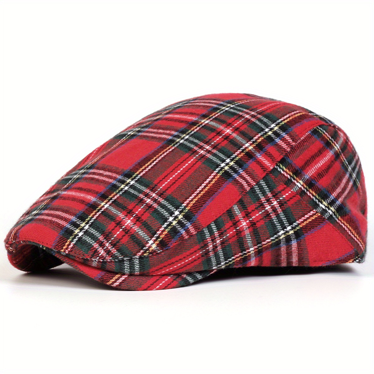 E-shop 1 Herren Retro Karo Newsboy Cap Mode Baskenmütze Outdoor Freizeit Hut Geeignet für Frühling und Herbst Reise Strandparty