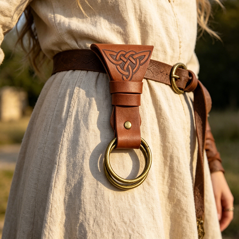 TEMU 1pc Retro Embossed Belt, Viking Medieval Larp Cosplay Ancient Style Skirt Belt Decor Skirt Clip