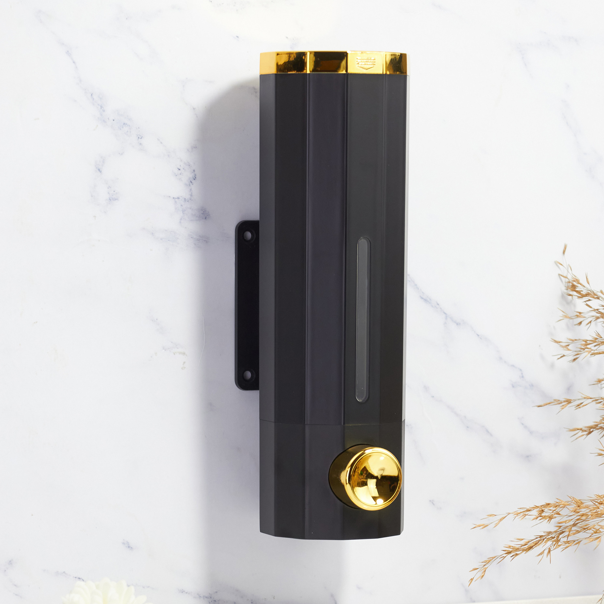 TEMU Abs Plastic 420ml Manual Press Soap Dispenser Wall-mounted Press Soap Dispenser For Hotel Use