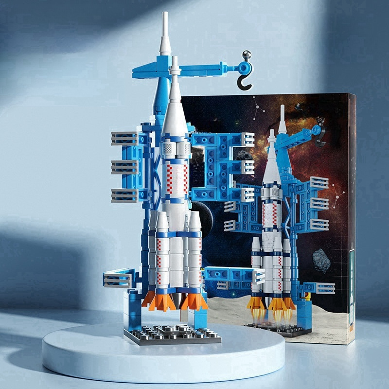 Small Particles Space Rocket Building Block Toy Set